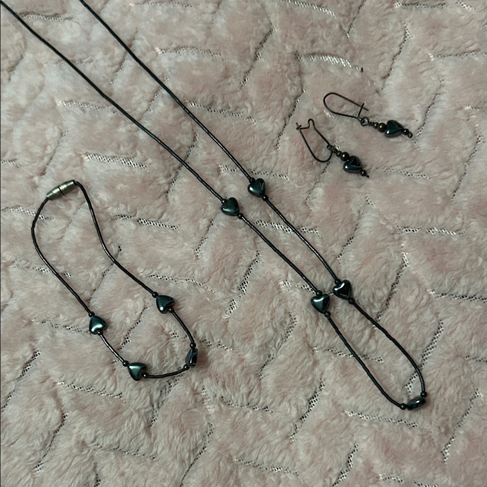 Heart jewelry set